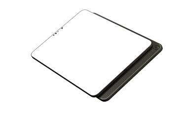 Modern black tablet computer isolated on white background. Tablet pc - mockup