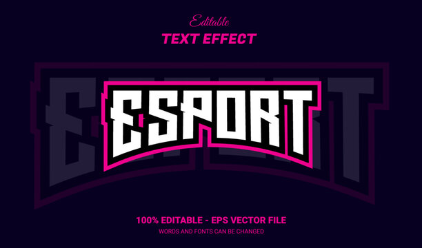 Gaming esport style text effect, Editable text effect