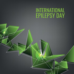 INTERNATIONAL EPILEPSY DAY . Design suitable for greeting card poster and banner