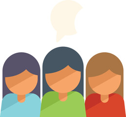 People meeting icon flat vector. Online forum. Digital web isolated