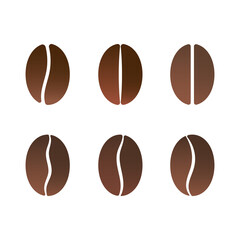 Vector Illustration of Coffee beans icon on Isolated Background. Coffee Beans Logo.	