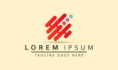 Technology Logo In Triangle Pyramid Flow Design For Modern Tech, Sport Or Construction Concept. Vector 