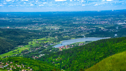 Fototapeta premium Widok z Góry Żar na Okoliczną doline