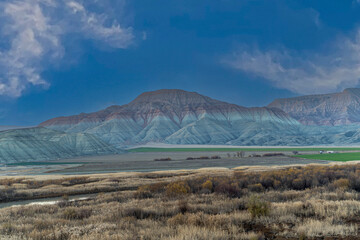 Nallihan Kus Cenneti; Amazing view of mountains with layered colors at Nallihan,Ankara,Turkey