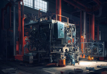 Heavy industry. Factory producing automobiles and other machinery..