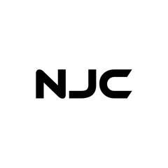 NJC letter logo design with white background in illustrator, vector logo modern alphabet font overlap style. calligraphy designs for logo, Poster, Invitation, etc.