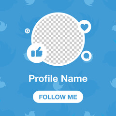 Social Media Post and profile banner. Display your profile picture and share.