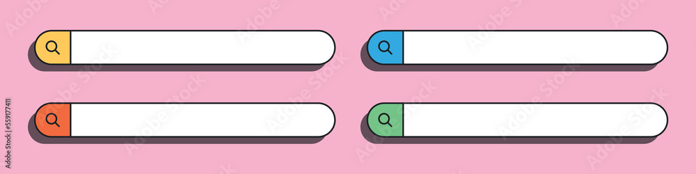 Poster search engine icons set. pc user interface from the 90s. retro style. old design. vector illustratio