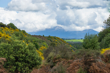 View from Eglinton Valley, Fjordland, New Zealand,
