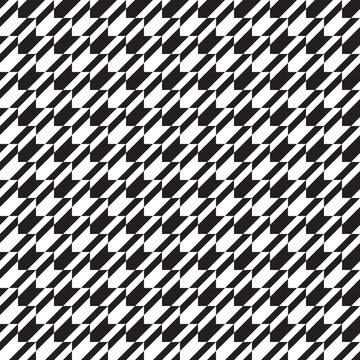 Black and white pattern adapted from houndstooth pattern, seamless pattern.
