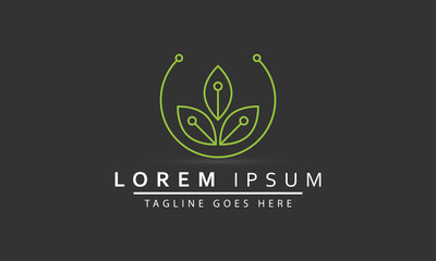 Green Nature Concept Illustration. Sprout And Leaves - Vector Creative Logo. Organic Sign. Agriculture Symbol. Design Element.