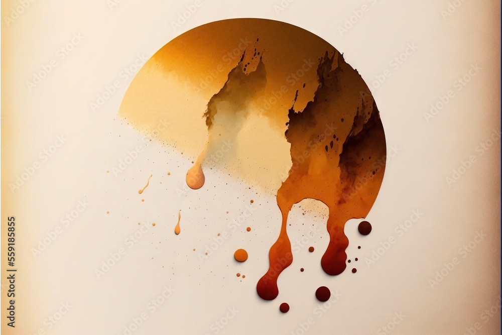 Poster a piece of paper with a circle cut out of it with blood dripping from it and a half circle with a ha
