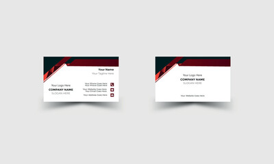 Double sided professional business card design illustrator vector file print layout