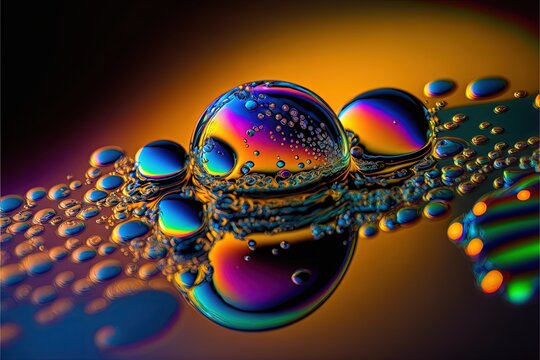  a colorful picture of water bubbles and bubbles on a black background with a yellow border and a blue border with a red border and a green border with a blue border and yellow border with.