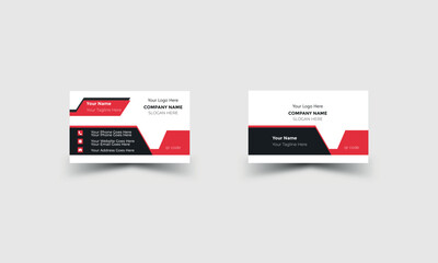 Double sided professional business card design stylish vector file print layout