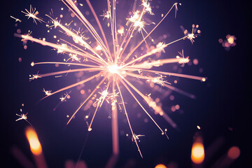 Obraz premium Sparkler Firework, Generative AI