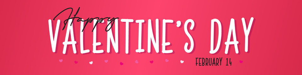 Cute Valentine's day greeting card or banner