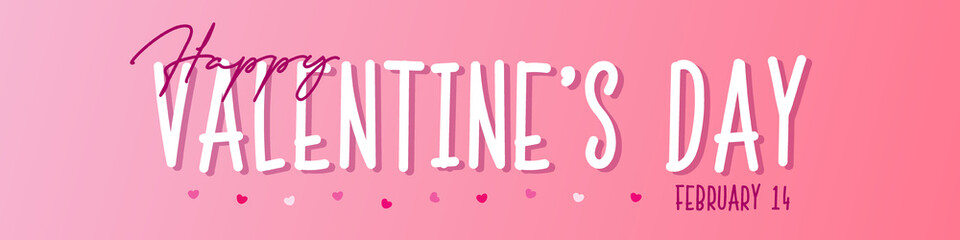 Cute Valentine's day greeting card or banner