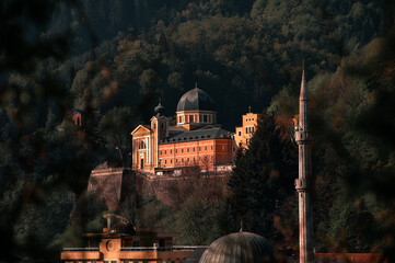 Franciscan friary, Fojnica with minaret in front