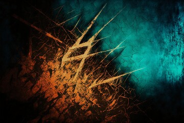 Abstract Grunge Texture Background. Blue and Red division. Generated AI image.	
