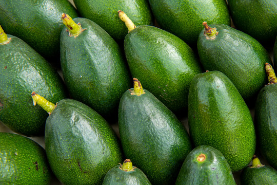 Close-up view of vegetables and fruits sold in the open market.