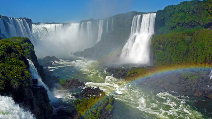 Iguazu waterfall seen from Brazil
