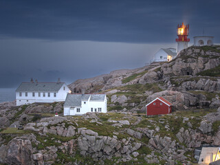 Fototapeta na wymiar Lindesness Leuchtturm in Norwegen