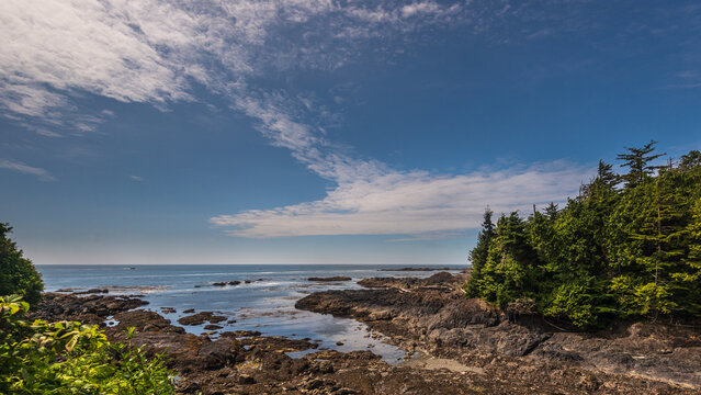 Seascape Along The Vancouver Island Coastline, British Columbia, Canada