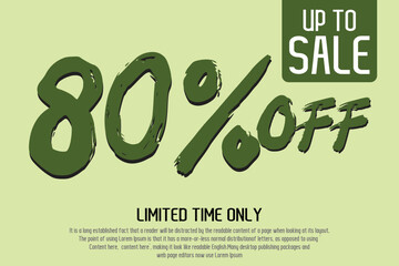 Discount with the price is 80%. This is the concept of the price 
list for discounts, of an advertising campaign, advertising marketing sales