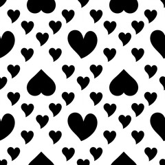 Fototapeta na wymiar Monochrome Heart Seamless Pattern, Black and White Heart Seamless Pattern, Heart Seamless Pattern, Valentines Day Seamless Pattern, Heart Pattern
