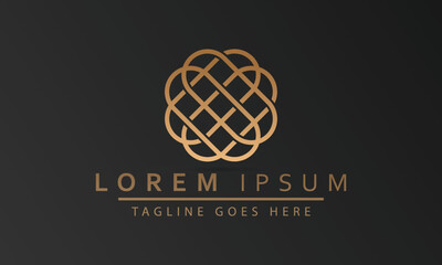 Luxury Artistic Gold Floral Vintage Logo Design Template Element