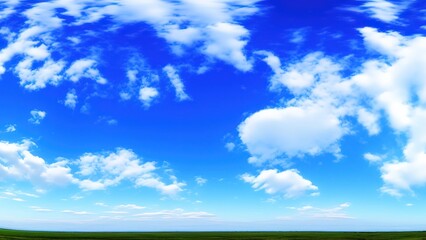 Plakat Beautiful, abstract, blue sky background. There are feathery clouds in the sky.