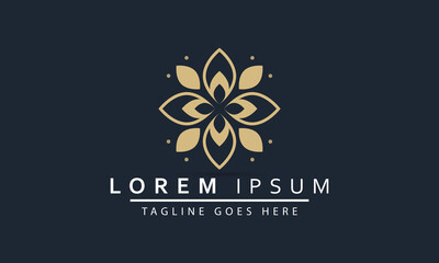 Floral Vintage Logo Design Abstract Element Vector Template. Flourish Vignette Vintage Logo Logotype Wedding Luxury Fashion Jewelry Concept Icon.