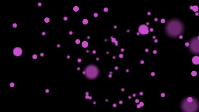 Motion design pink plexus 4k. Motion graphics purple dust. Purple mugs. Pink particles on a dark background.
