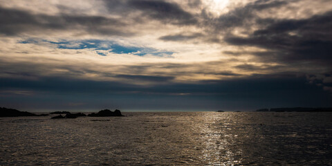 pacific ocean seascape in front of Tofino, Vancouver Island, Canada