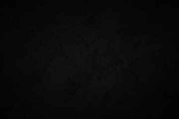 Black wall texture background. Dark concrete floor