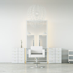 White luxury modern salon interior - 3D rendering - 559199844