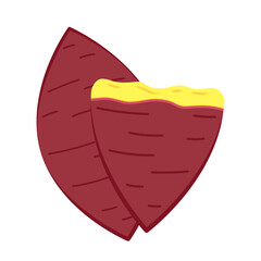 Roasted sweet potato. Roasted sweet potato logo design. Japanese Sweet potato.