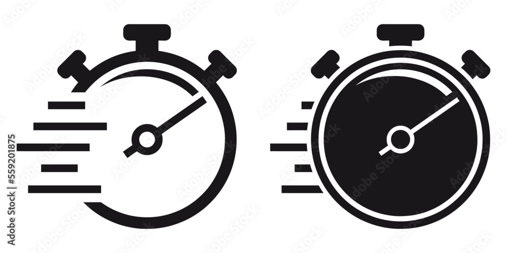 Poster ofvs298 outlinefilledvectorsign ofvs - stopwatch vector icon . timer symbol . fast seconds . quick c