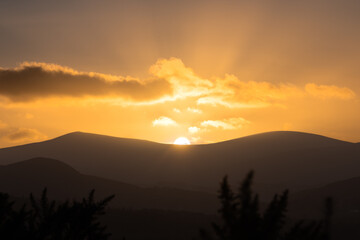 Sunset Over The Wicklow Mountains