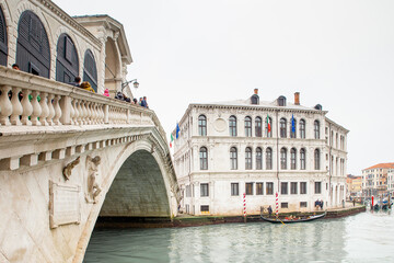 Fototapeta na wymiar Venice - Detail of the Rialto Bridge