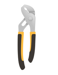 Water pump pliers hand tool instrument vector illustration isolated on white background