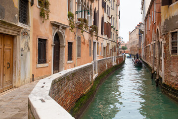 Fototapeta na wymiar Venice - Canal, buildings and foundations