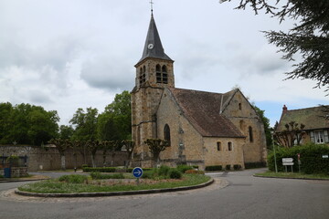 Fototapeta na wymiar Saint jean Baptiste church - Choisel - Yvelines - France