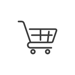 Shopping Trolley Icon Vector Template