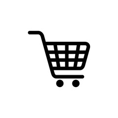 Shopping Trolley Icon Vector Template