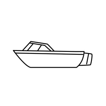 recommend clip art: Wooden boat icon outline design vector illustration on white background