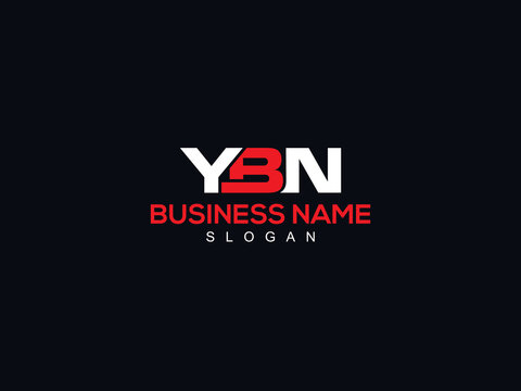 Minimalist YBN Letter Logo, Colorful ybn Three Letter Logo Icon