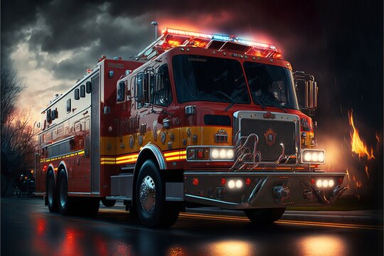 Firefighting vehicles that put out fires and save lives - truck 
