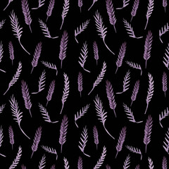 Watercolor purple flowers clipart. Floral clip art. Handmade illustration for greeting cards, wallpaper, stationery, fabric, wedding card. Flower pattern.